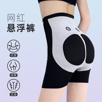 Yoga pants womens summer thin peach buttocks wear high waist lift buttocks wear three-point anti-light Barbie safety shorts