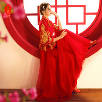 Xiuhe clothing female bride 2021 new summer wedding dress Chinese wedding dress large size thin toast clothing Chinese style