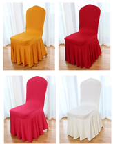 Hotel wedding banquet special chair cover custom elastic Sun skirt stool cover one-piece skirt seat cover cover