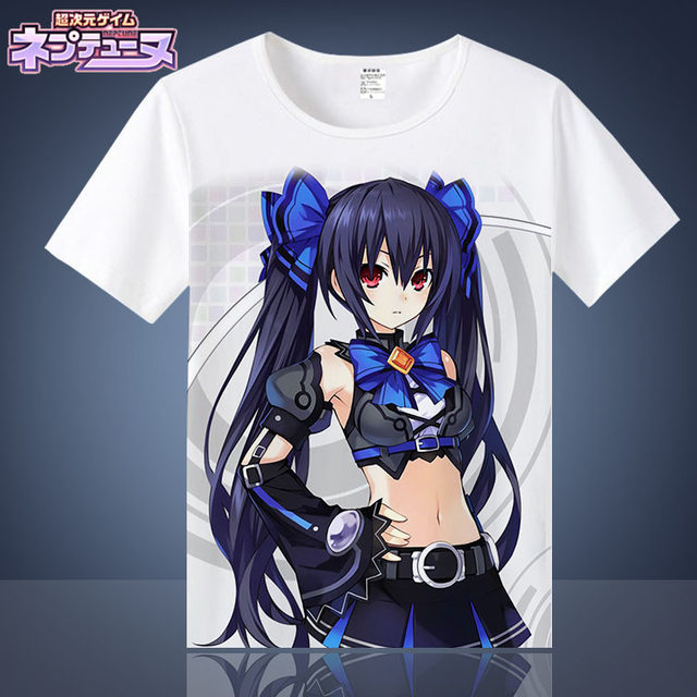 Super dimensional game Neptune Neptune Nova Luni Anime clothing Peripheral clothes Short-sleeved t-shirt Super dimensional game Neptune Neptune Nova Luni Anime clothing Peripheral clothes Short-sleeved t-shirt