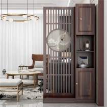Living room screen partition new Chinese-style entrance cabinet solid wood entrance barrier simple modern shelf Wall shoe cabinet