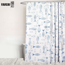 Toilet shower curtain set bathroom waterproof thickened mildew curtain partition shower curtain bathroom door curtain no punching