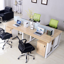 Office furniture staff office table and chair combination simple modern 4 people 6 people partition screen working position four people