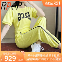 RPAP 2022 summer new sports and leisure suits womens all-match net red popular short-sleeved top two-piece tide