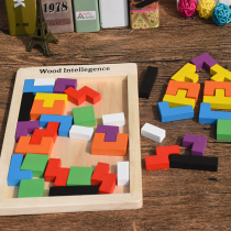 Wooden Russian puzzle Clever wood block block puzzle Childrens early education puzzle force development brain toy