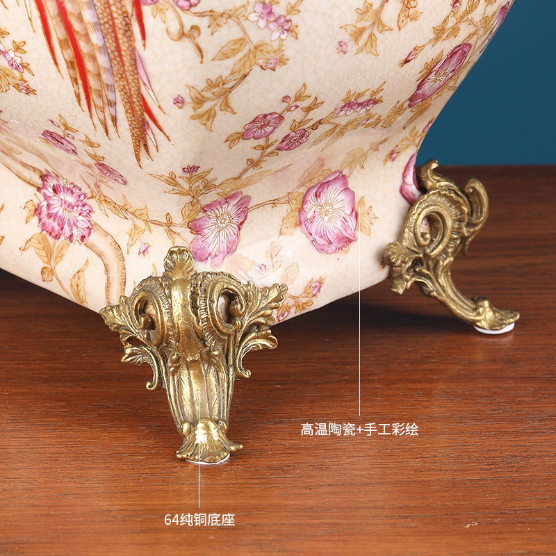 Creative home sitting room of Europe type restoring ancient ways flower vase porch decoration high - end example room decoration ceramics furnishing articles