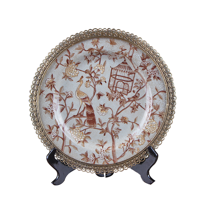 Plate decoration Plate is placed to restore ancient ways American country show blue and white porcelain example room decorates a wall hanging dish