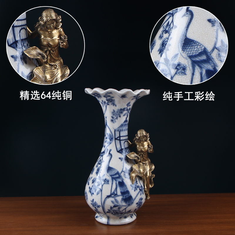 European creative vase furnishing articles sitting room flower arranging American TV ark, decoration home decoration ceramic arts and crafts