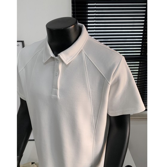 American-style front shoulder men's Polo shirt short-sleeved 2025 summer heavy stretch slim men's clothes lapel t-shirt
American-style front shoulder men's Polo shirt short-sleeved 2025 summer heavy stretch slim men's clothes lapel t-shirt