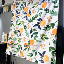 Ins Wind abroad This year Pop style European and American little fresh orange decorative cloth hanging cloth sofa Background cloth