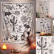 Desert Species Black & White Creative Hung Cloth Tapestry Minimalist Creativity