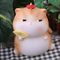 Court cat coin piggy bank Childrens creative household adult net red anti-fall savings cute birthday gift New Years Day