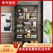 Bookshelf Shelf shelf against the wall cabinet lattice storage rack storage rack floor-standing Nordic office study cabinet