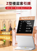 Lobby Hotel Guide Billboard Z Type Water Card Standing Floor Display Cards Greeting Cards Floor Index Signs