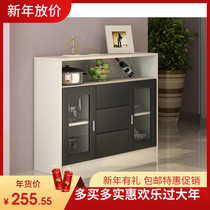 Apartment wine cabinet Tea cabinet Dining table simple storage cabinet Restaurant storage Vertical simple storage side cabinet Retro