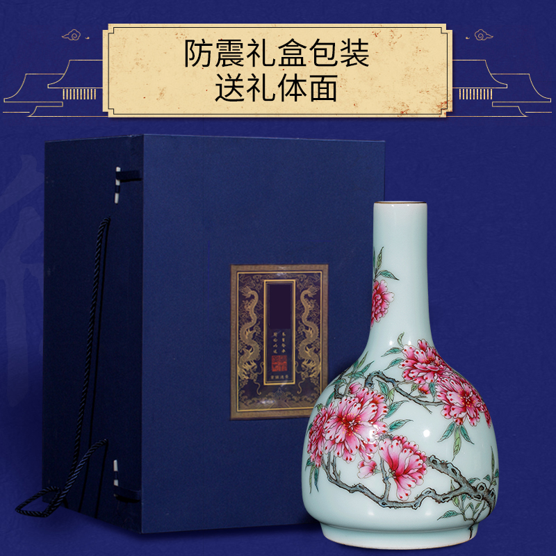 Better sealed up the hand - made floret bottle shadow blue glaze sitting room adornment porcelain jingdezhen ceramics furnishing articles rich ancient frame by hand