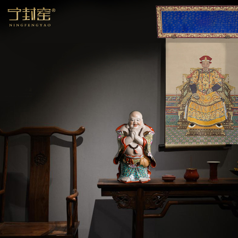 Jingdezhen ceramic lucky place Chinese feng shui home sitting room and consecrate Buddha maitreya art its of the water