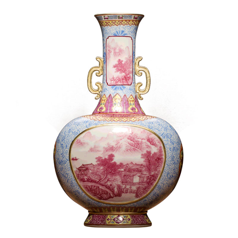Ning sealed up with jingdezhen ceramics vase enamel paint Chinese antique hand - made process rich ancient frame place adorn article
