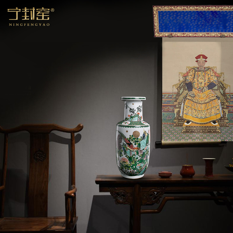 Better sealed up with jingdezhen ceramic vases, new Chinese style furnishing articles decorative wooden stick bottle rich ancient frame study adornment ornament