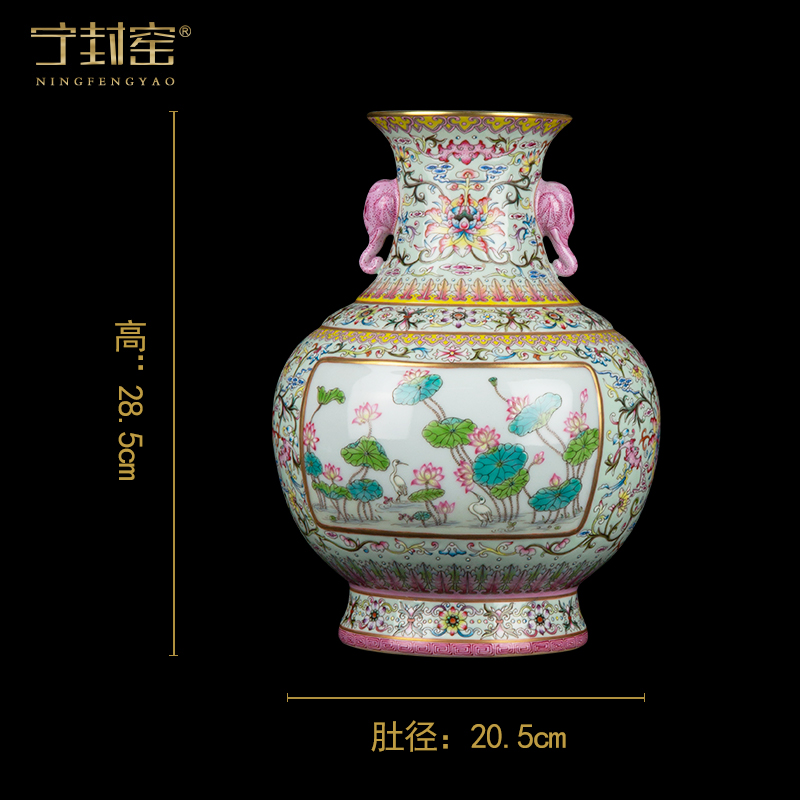 Ning hand - made antique vase seal up with jingdezhen porcelain furnishing articles sitting room of Chinese style of blue and white porcelain acura one hundred and two period
