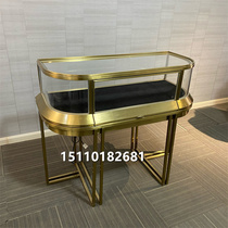 High-end jewelry counter stainless steel jade jewelry display cabinet high-end luxury collection cabinet customized