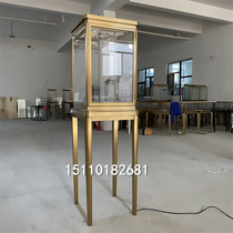 New stainless steel jewelry display cabinet high-end window exhibition high-end cabinet jewelry diamond luxury jade exhibition cabinet