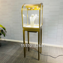 High-end jewelry cabinet stainless steel fine glass window display cabinet wall cabinet corner cabinet jewelry exhibition cabinet