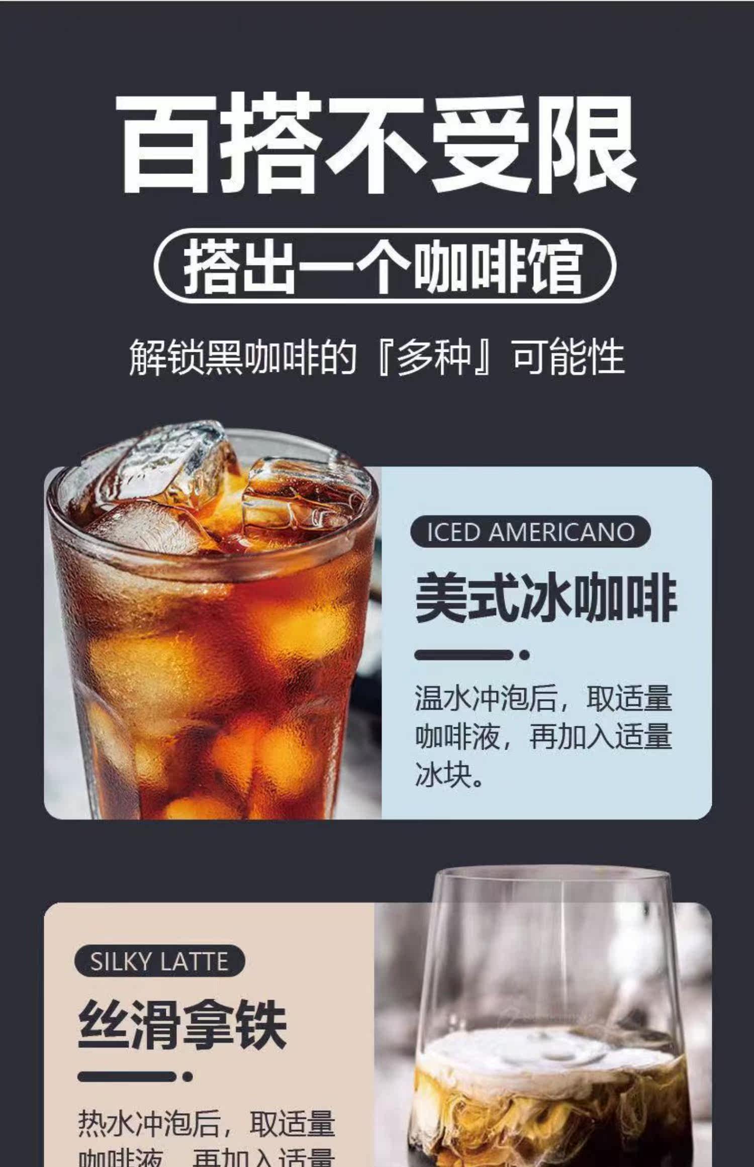 景兰新款小粒40杯常温蓝山纯黑无糖消 肿排油云南低速溶防弹咖啡