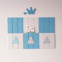 Primary school kindergarten opening season ring creation theme background wall semi-finished non-woven felt board display wall stickers