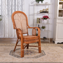 Real rattan office chair leisure chair computer chair cool chair high back chair neck back chair handmade rattan chair sofa chair