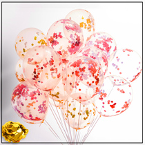 12-inch transparent sequin balloon wedding house decoration star polka dot gold sequin shredded paper chips balloon filling