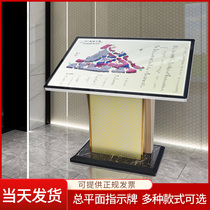 Floor index plate floor-standing lobby Total flat map vertical plate guide plate metal guide plate Hall outdoor sign