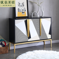 Light luxury dining side cabinet Shoe cabinet Multi-functional entrance cabinet Household modern simple door-to-door living room decoration locker