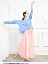 Modern dance performance costume female dance practice uniform loose top lazy back sexy classical ballet blouse