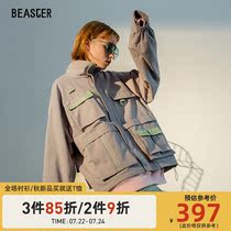 BEASTER spring new lovers fashion brand hip-hop frock jacket jacket male national tide bf wind multi-pocket