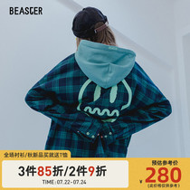 BEASTER Wang Chenyi with the same 2021 autumn fashion brand hip-hop shirt sleeve sweater mens jacket hooded national tide ins