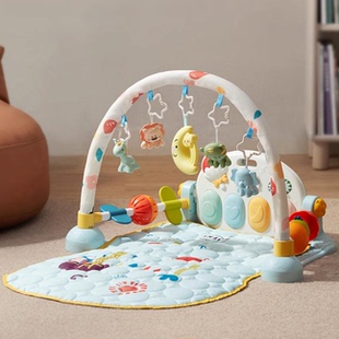 贝恩施婴儿健身架脚踏钢琴新生儿礼盒见面礼物宝宝益智玩具满月礼