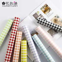 Summer plaid packaging paper two-color Ouya paper flower packaging materials floral gift packaging flower art packaging paper