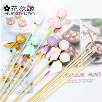 Floral lollipop fixed casing bouquet diy material candy snack bouquet bamboo stick fixed flower shop packaging