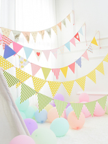 Korean wave point love color flag flag birthday festival party wedding flower pennant shop decoration