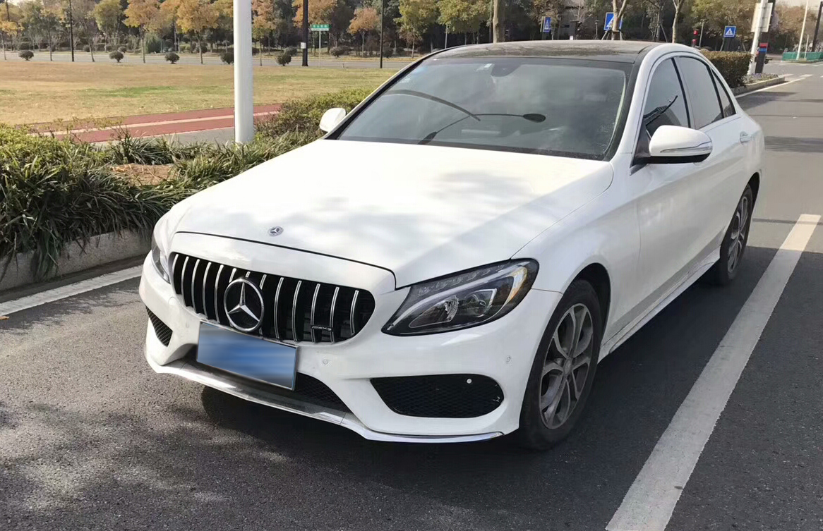 新款奔驰新c级w205 c180/c200/c300l改装amg中网 镜面