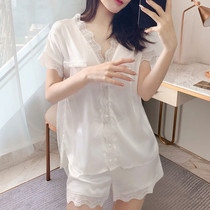 VIRRI CIAGA romantic in the heart ~ imported fabric silk pajamas female sexy elegant lace