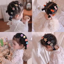 Korean version of childrens head rope does not hurt hair baby tie head Hairband baby boy rubber band girl floral headdress cute little flower headgear