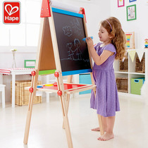 Hape Children Pluripotent Easel Bifacial Magnetic Home Liftable Bracket Small Blackboard Early Education Puzzle Toys