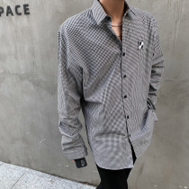 KKK WE11DONE shirt 21 new plaid badge loose casual mens and womens long-sleeved shirts high quality