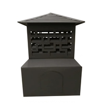 Customized square aluminum alloy chimney cap flower lattice Louver chimney Villa decorative smoke exhaust ventilation cap