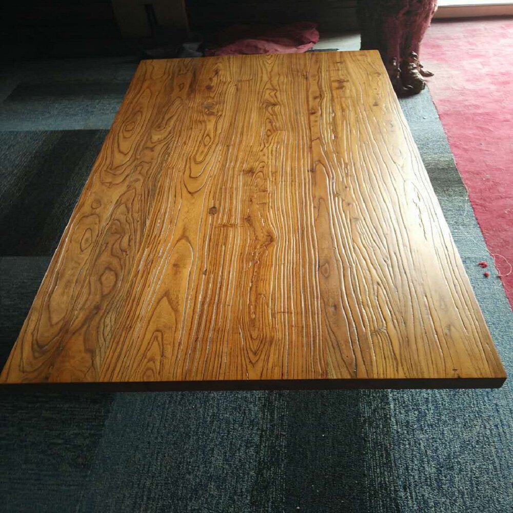 定做实木大板定制老榆木松木原木大班台老板办公会议泡茶餐书桌面