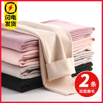 women's long thermal pants de rong woolen pants seamless cotton wool pants underwear thick fleece pants tall thin bottoming pants