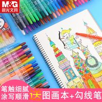 Morning light rotating crayon FGMX4307 4309 4310 4311 12 color 24 color 36 color 48 color rotating painting stick graffiti pen painting color