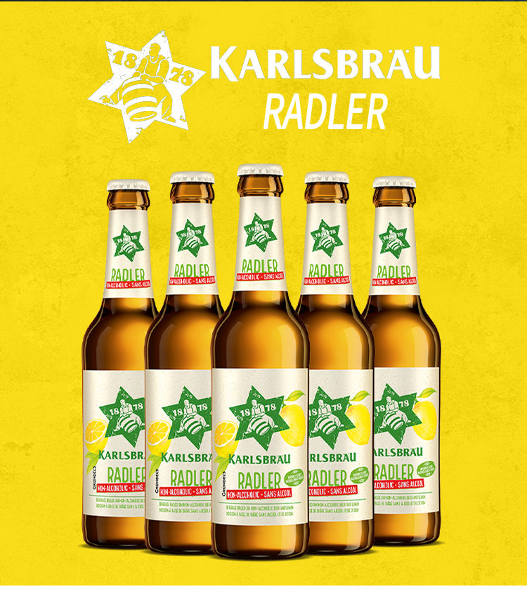 临期特价,德国进口:330mlx5瓶 卡斯布鲁 柠檬无醇啤酒 29.